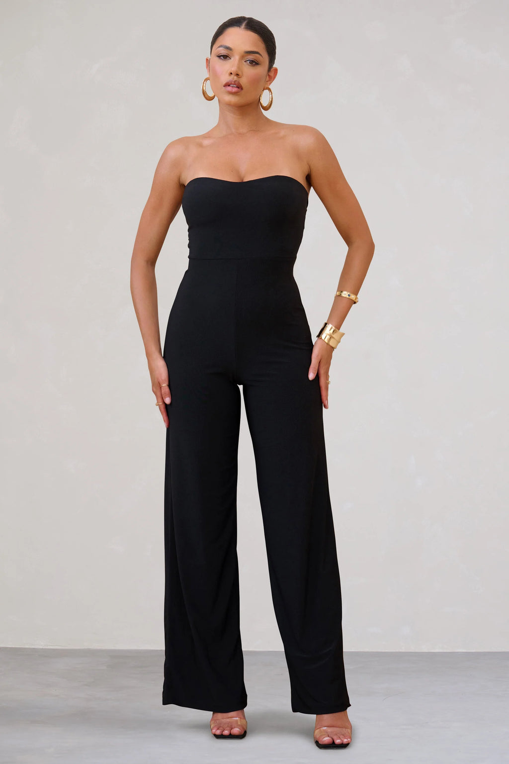 Janon | Black Sweetheart Bandeau Jumpsuit