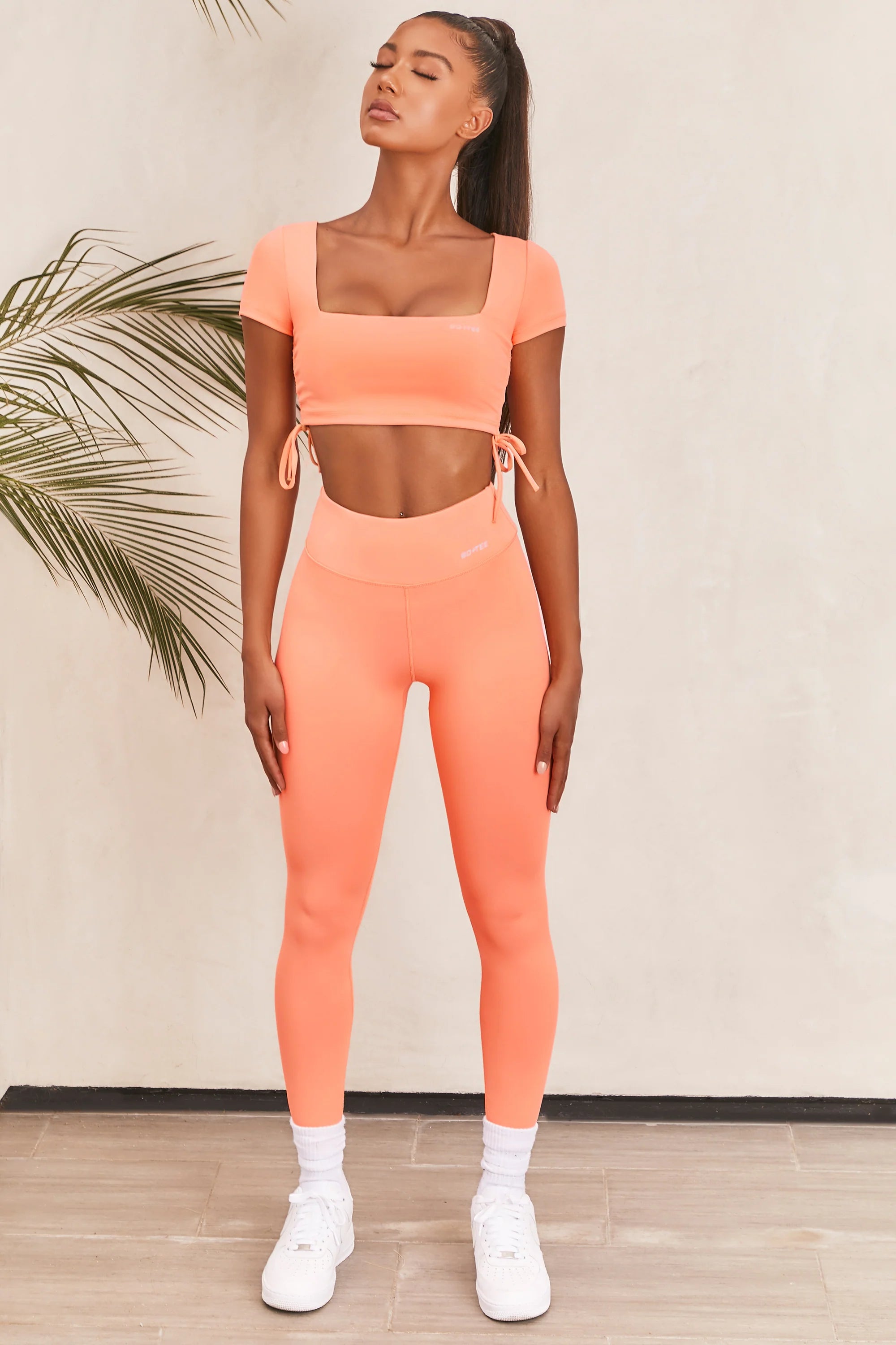 Potential Petite Slinky Full Length Leggings in Orange