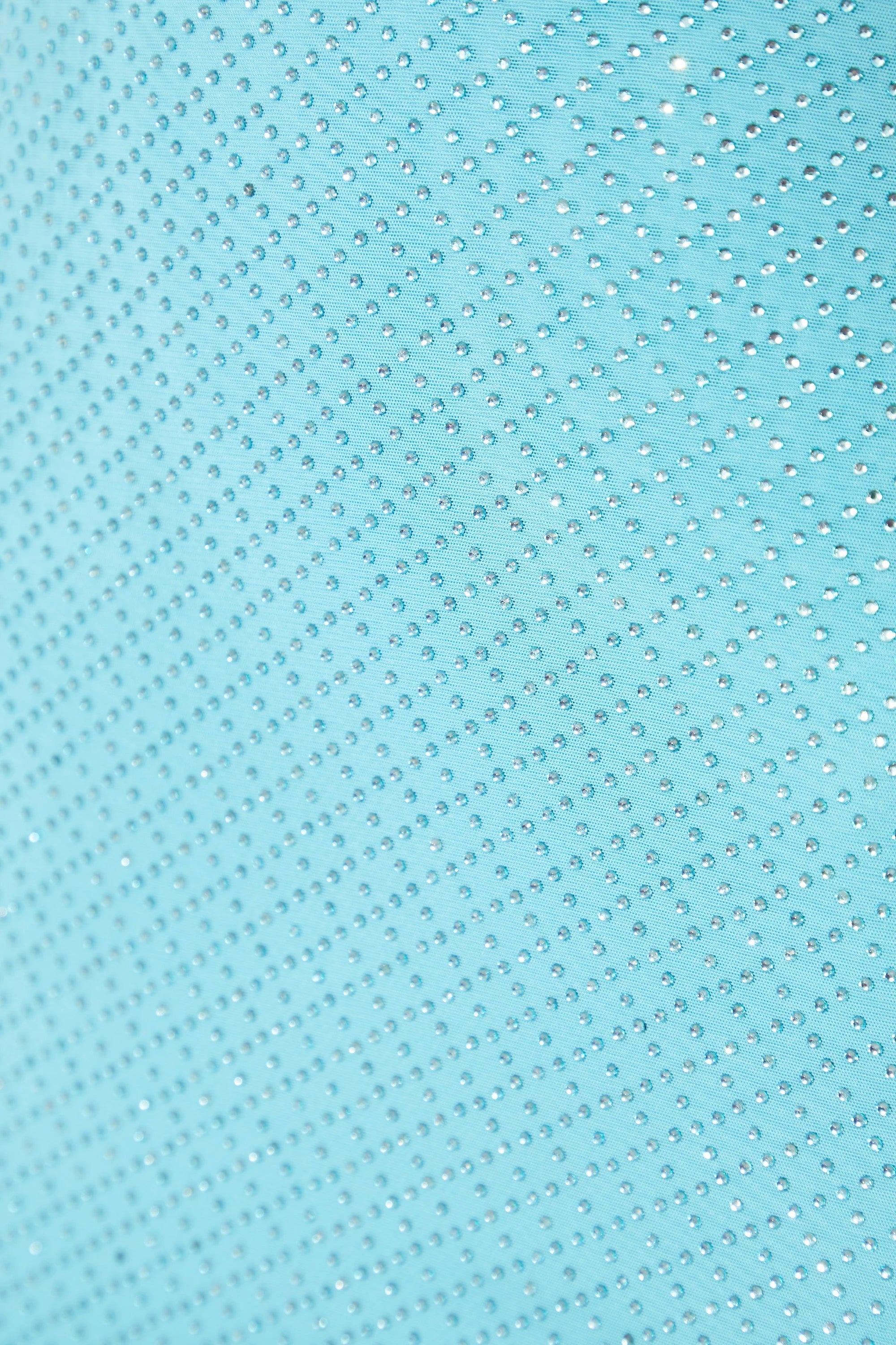 Embellished Cowl Mini Dress in Aqua