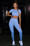 Unstoppable Seamless Full Length Leggings in Blue