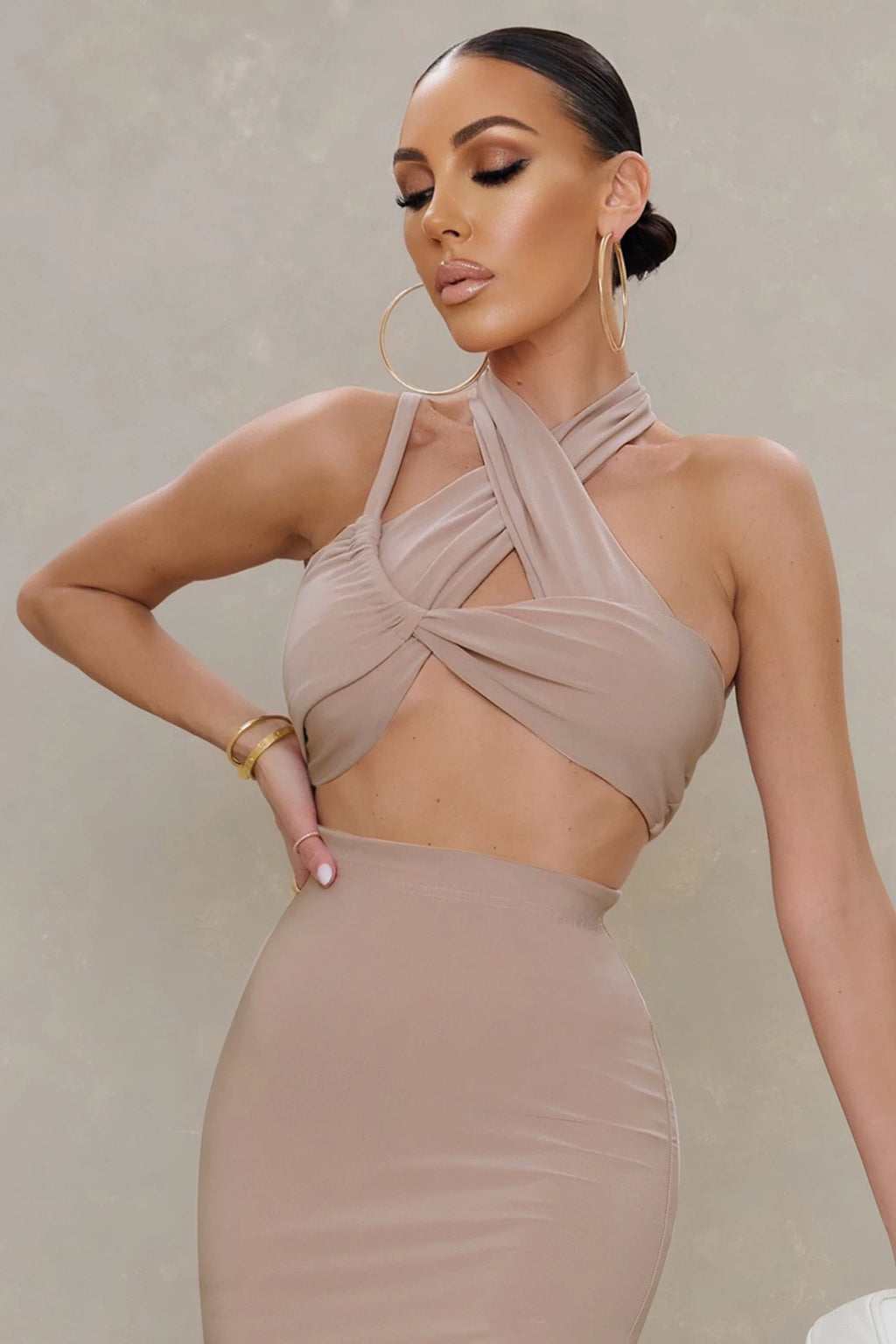 In The Detail | Champagne Wrap Over Twist Bralet