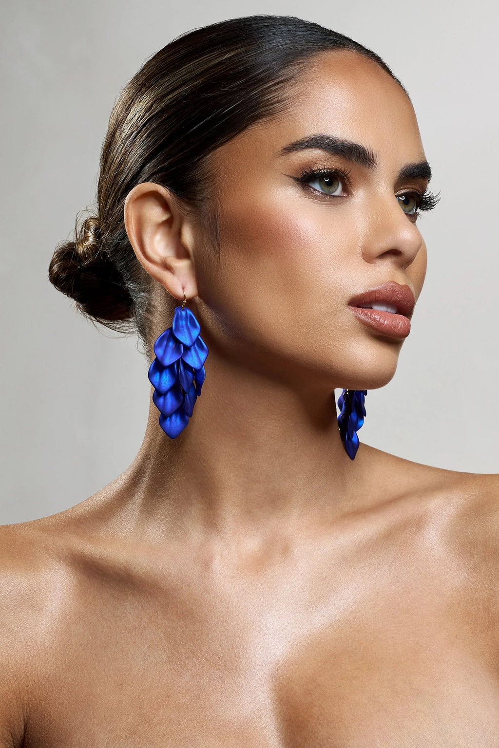 Hummingbird | Blue Petal Dangle Earrings