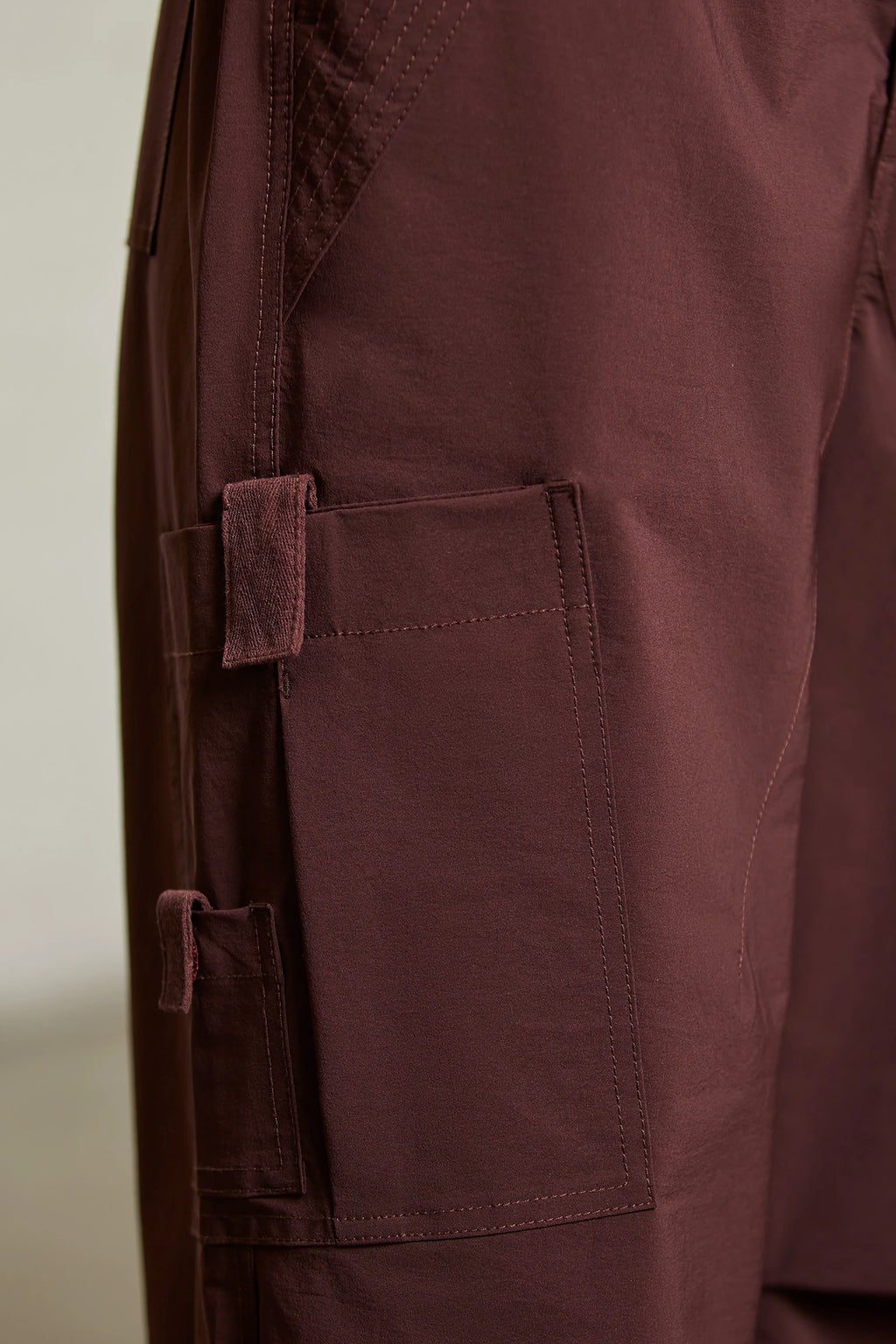 Tall Wide Leg Cargo Trousers in Brown