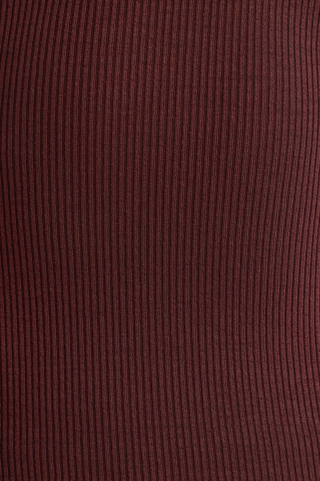 Ribbed Modal Crew Neck Top in Espresso