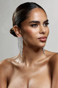 Twinkle | Silver Diamante Tassel Earrings