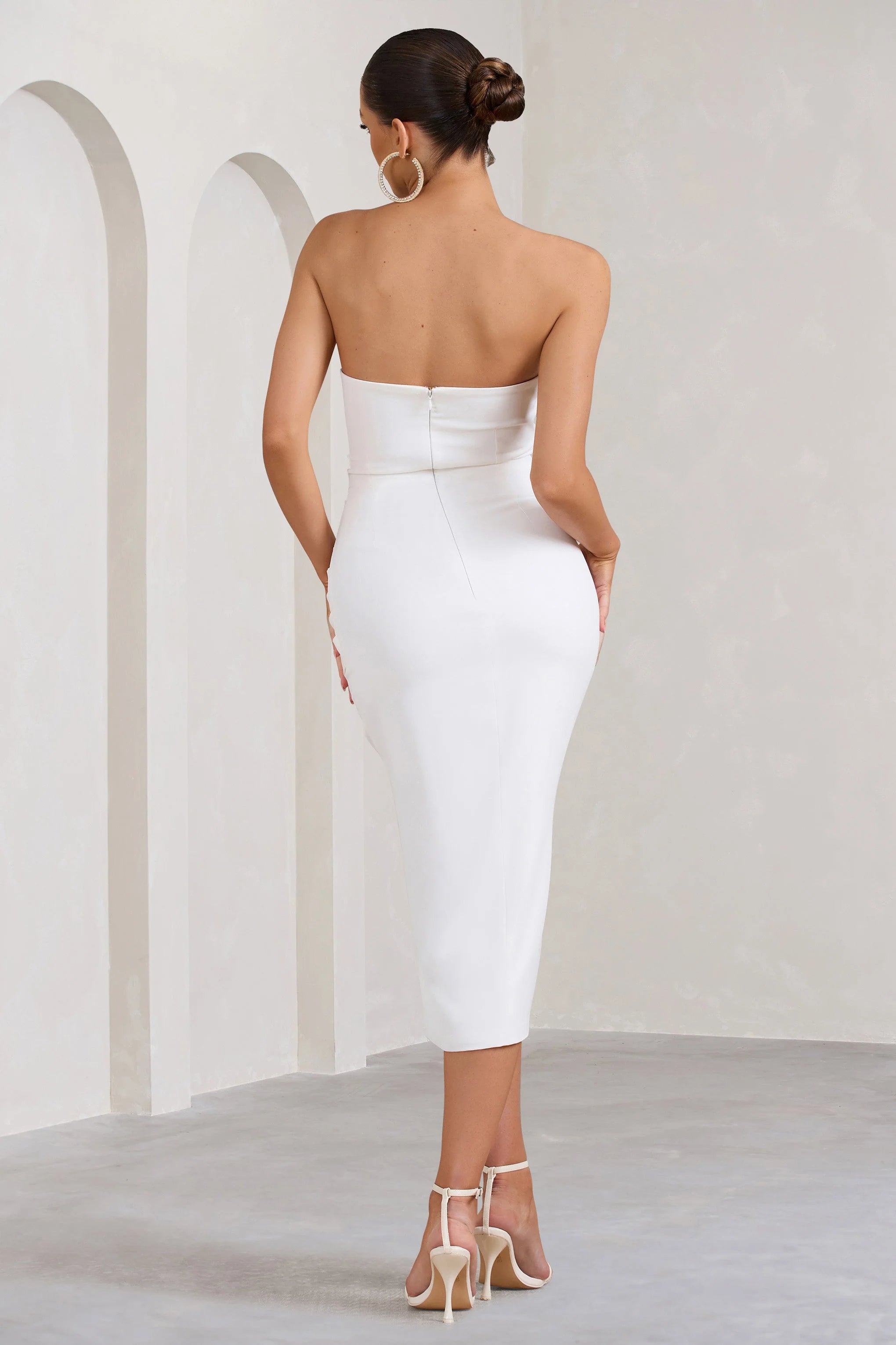 Soulmate | White Bandeau Midi dress