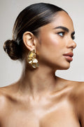 Koami | Gold Textured Statement Earrings