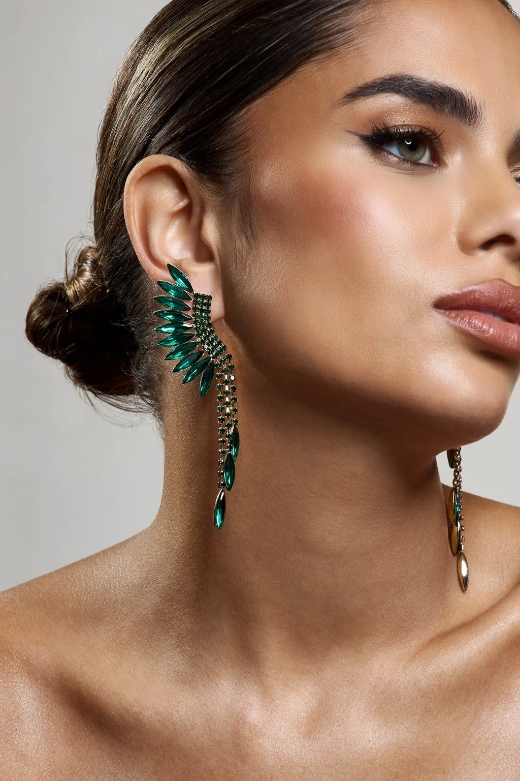 Mardi | Green & Gold Statement Dangle Earrings