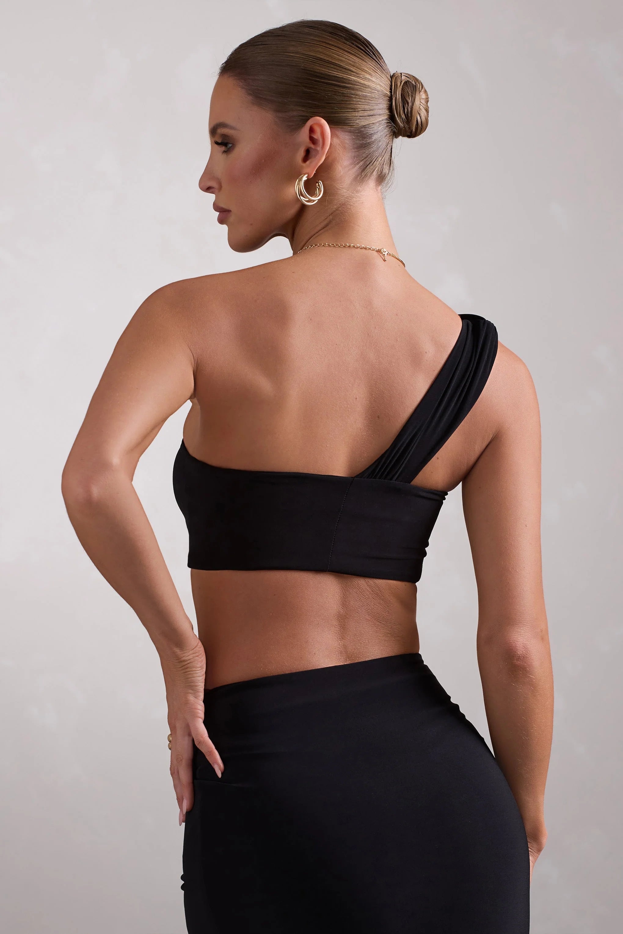 Open Heart | Black Knot One Shoulder Bralette