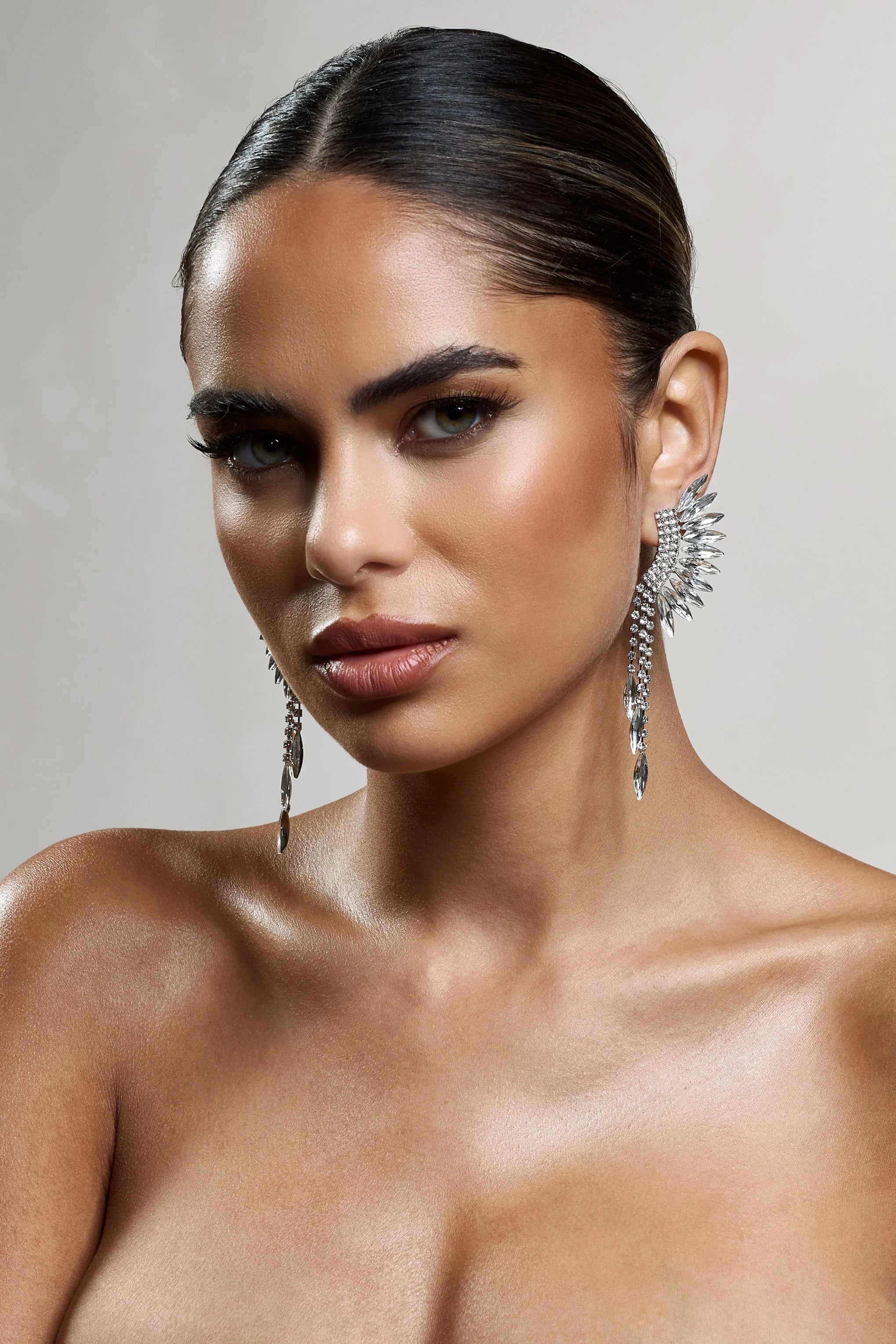 Mardi | Diamante & Silver Statement Dangle Earrings