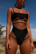 Submission Strappy Underbust One Piece in Black