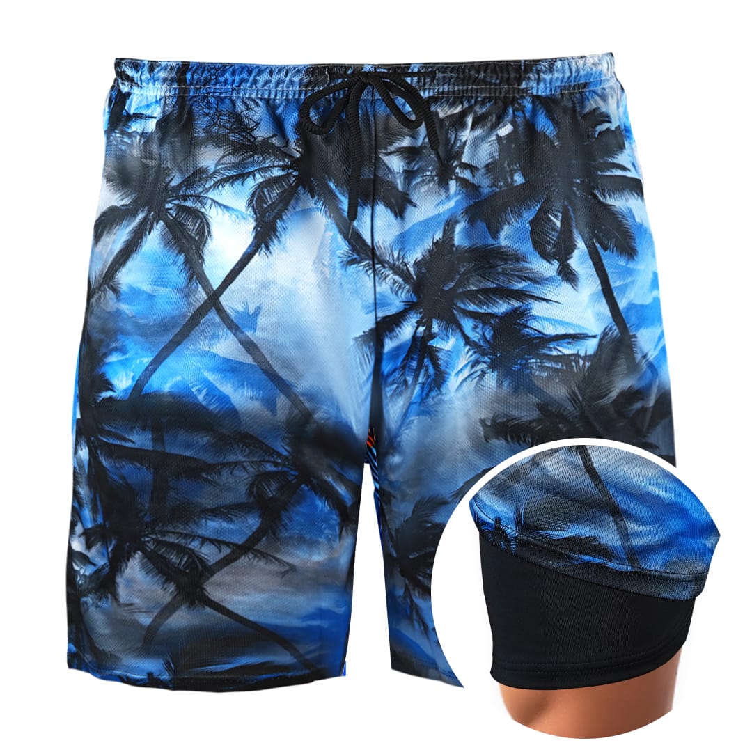 Moonlight Jungle – Compression Liner Hybrid Shorts