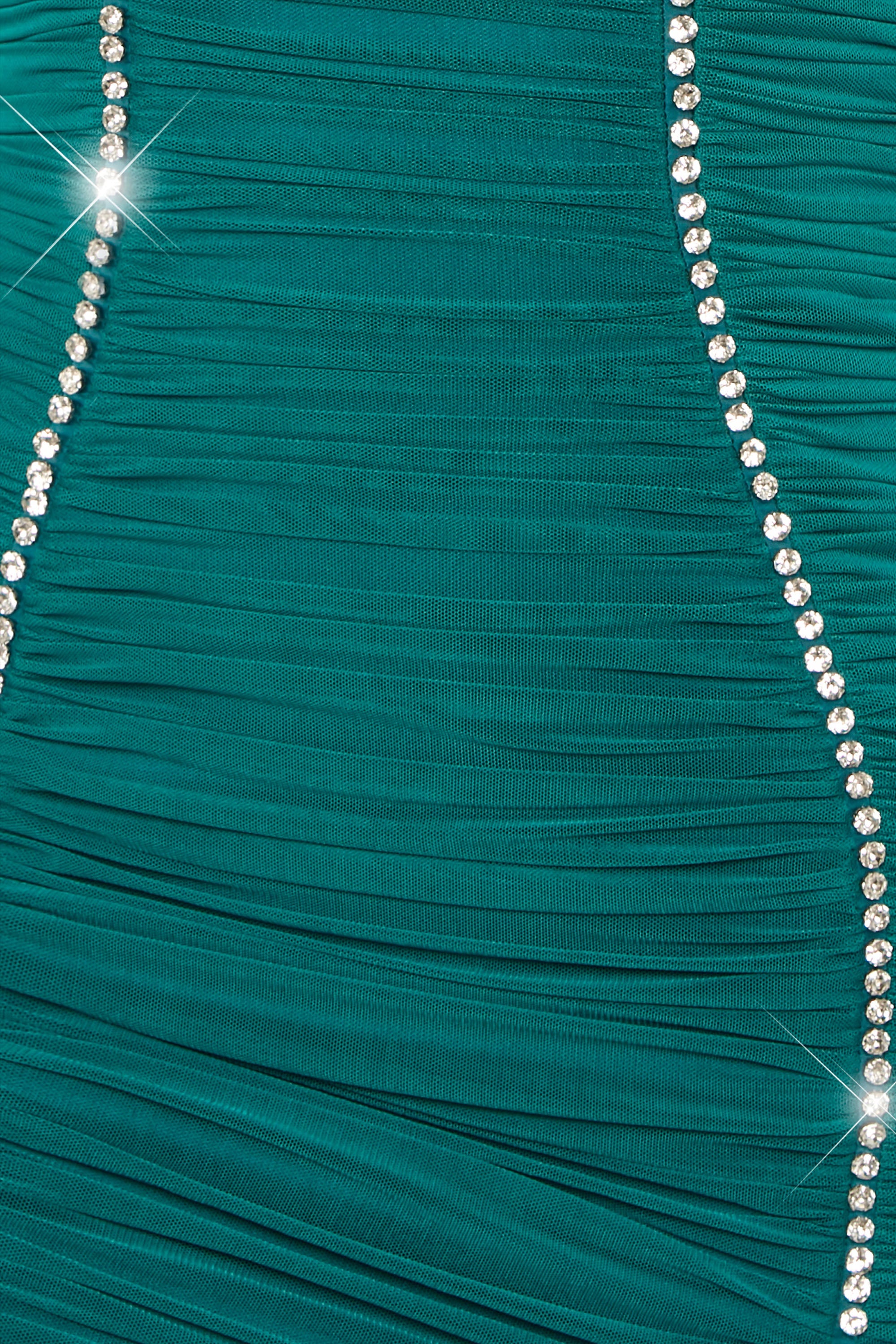 Rise and Shine Embellished Bodycon Mini Dress in Green