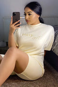 Shortlist High Waisted Cycle Shorts in Cream