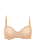 Soft Mesh Strapless Bra in Beige