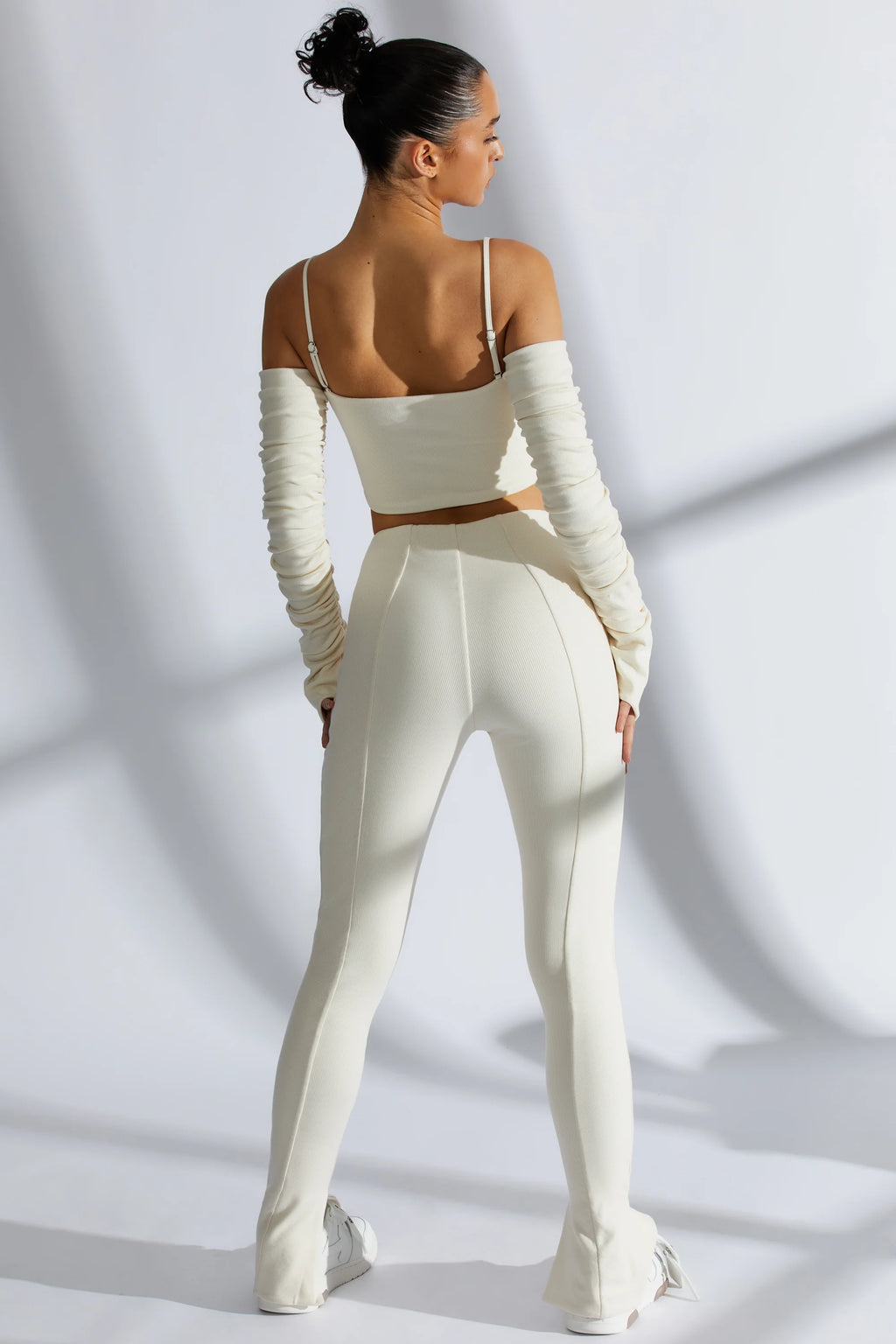 Ribbed Leggings in Ivory