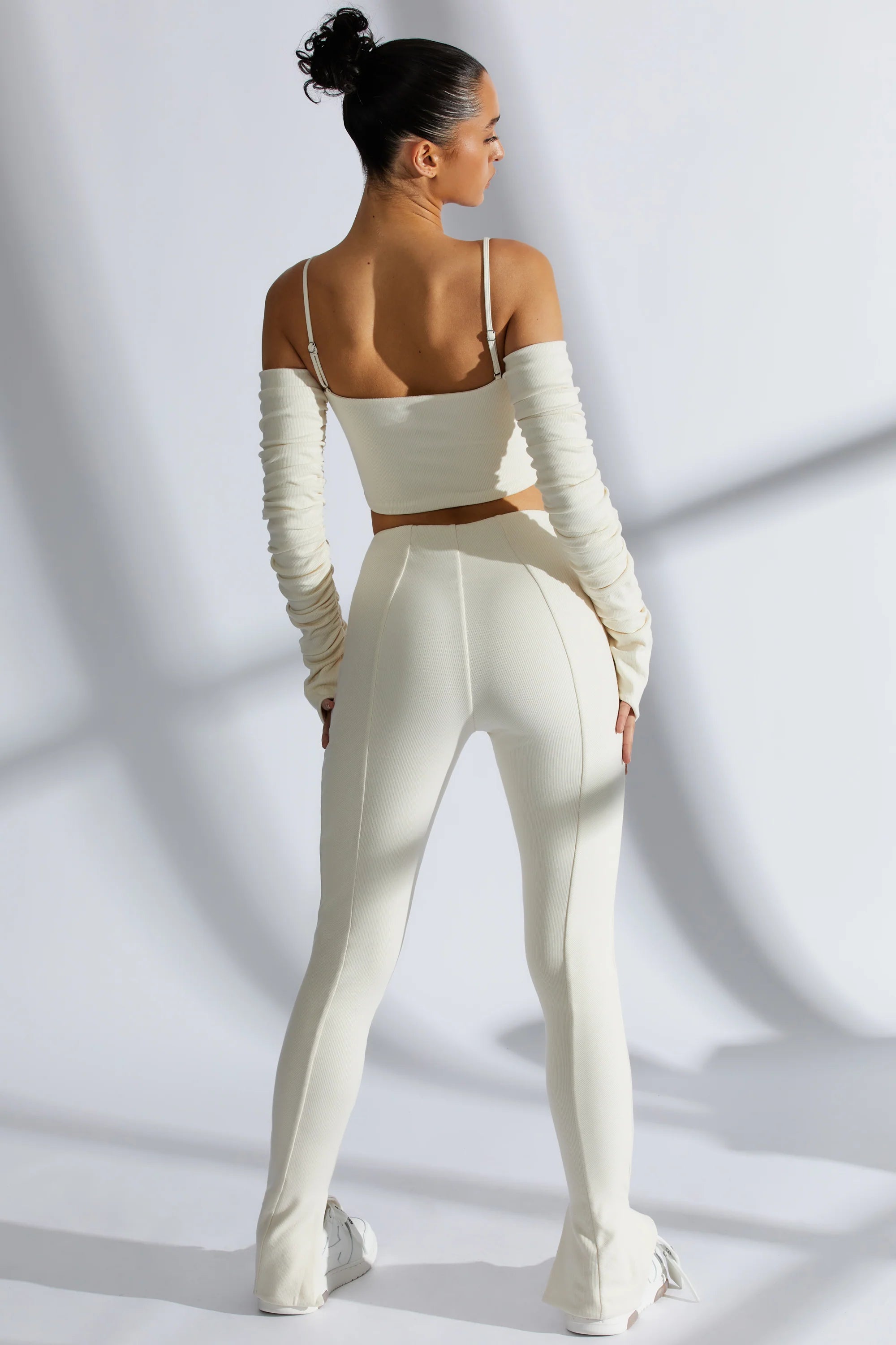 Ribbed Leggings in Ivory