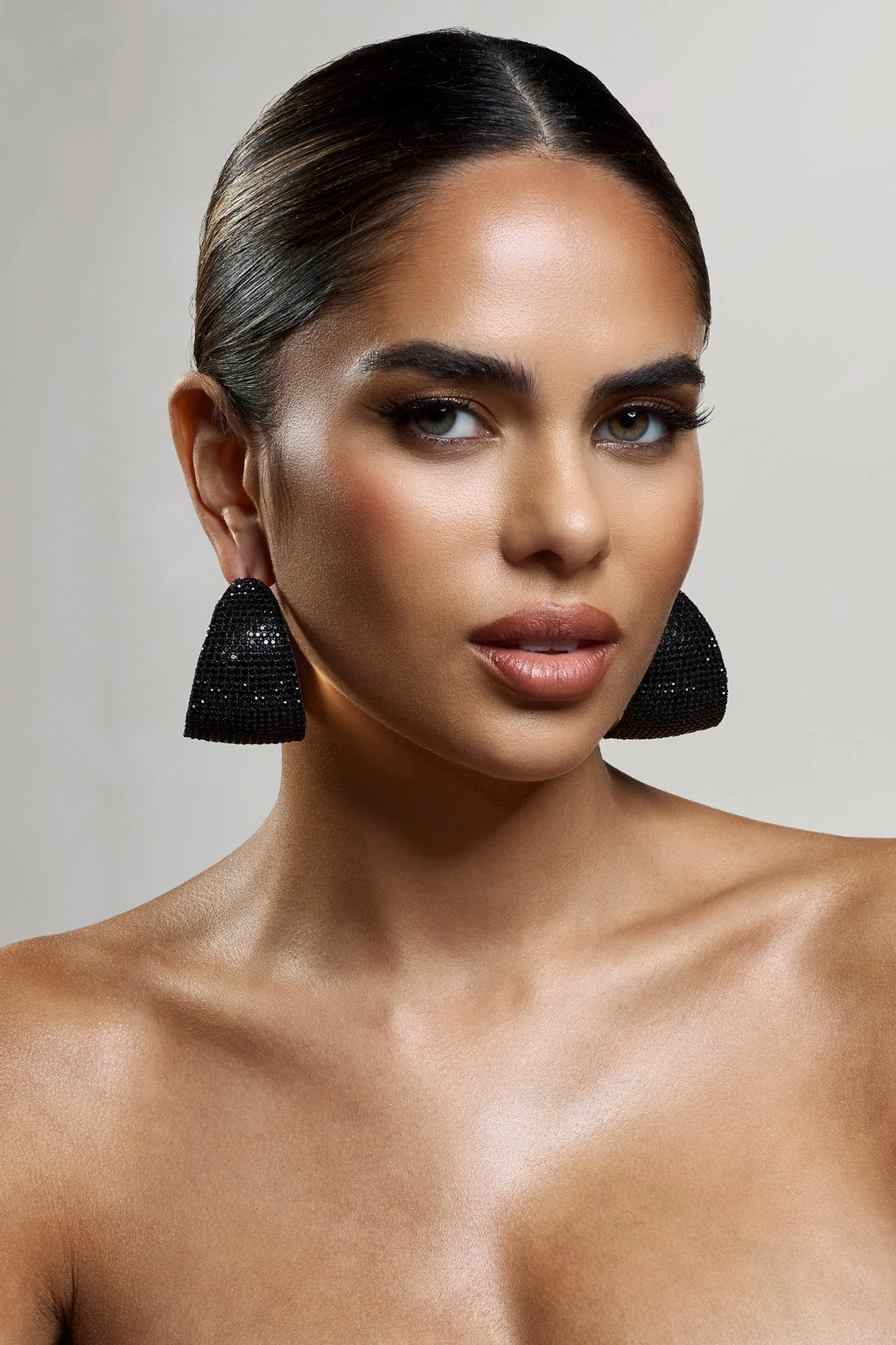 Twinkler | Black Chunky Statement Hoop Earrings