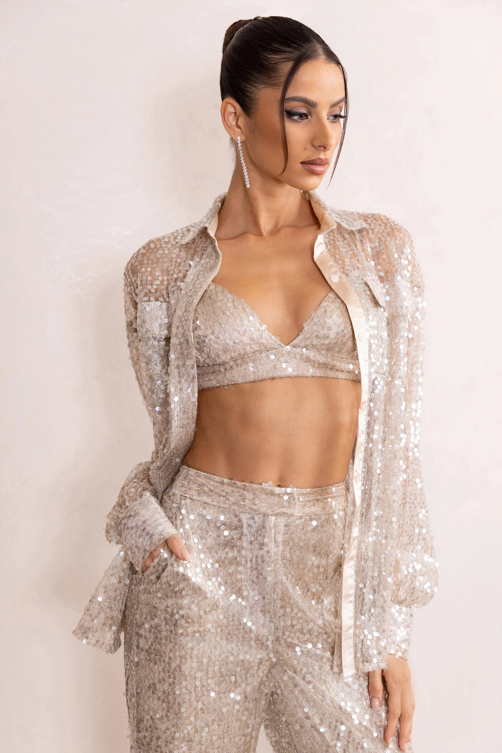 Glossy | Champagne Cami Sweetheart Neck Bralette