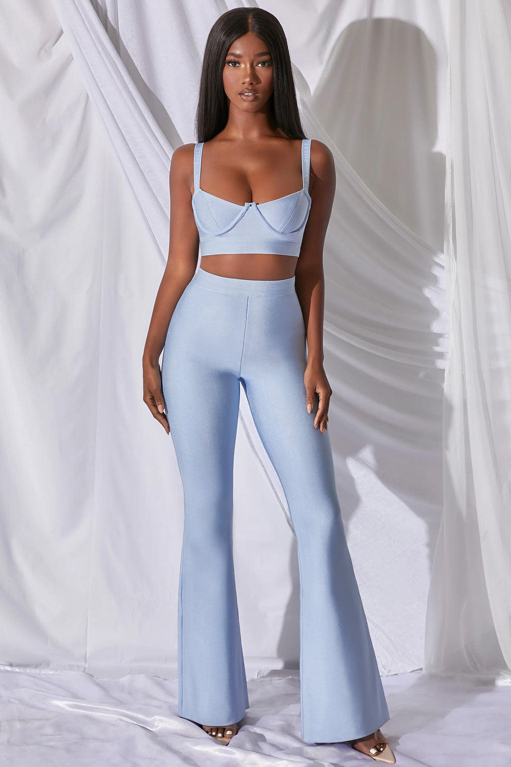 Too Good For You Underwired Bandage Crop Top in Blue
