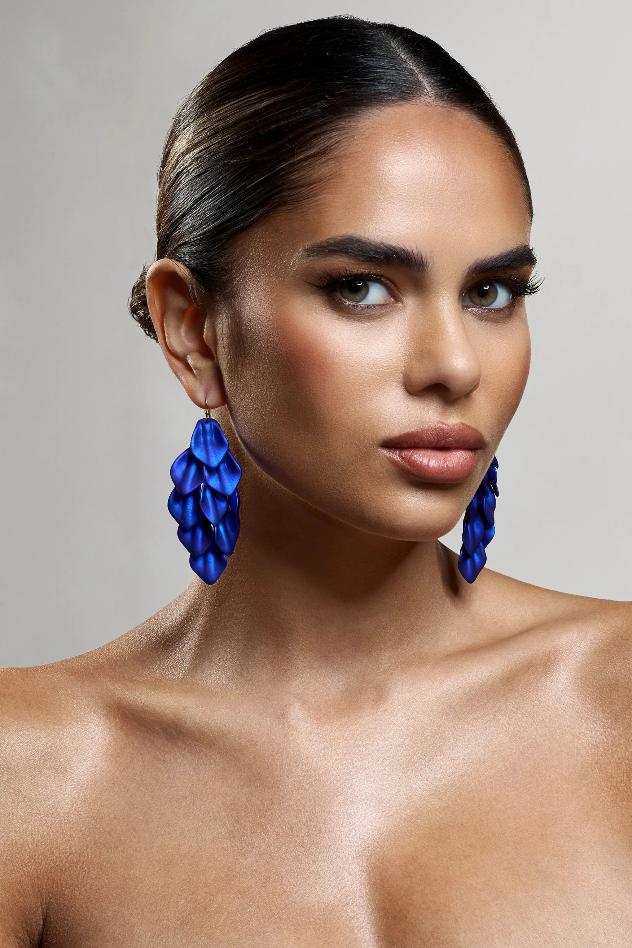Hummingbird | Blue Petal Dangle Earrings