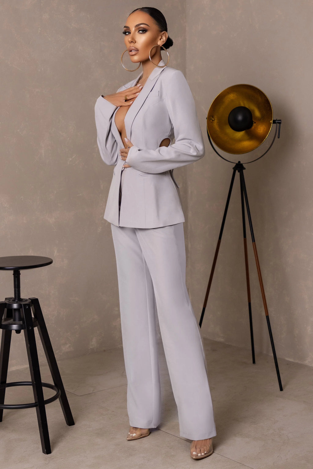 Take Your Time | Dove Grey Straight Leg Trousers
