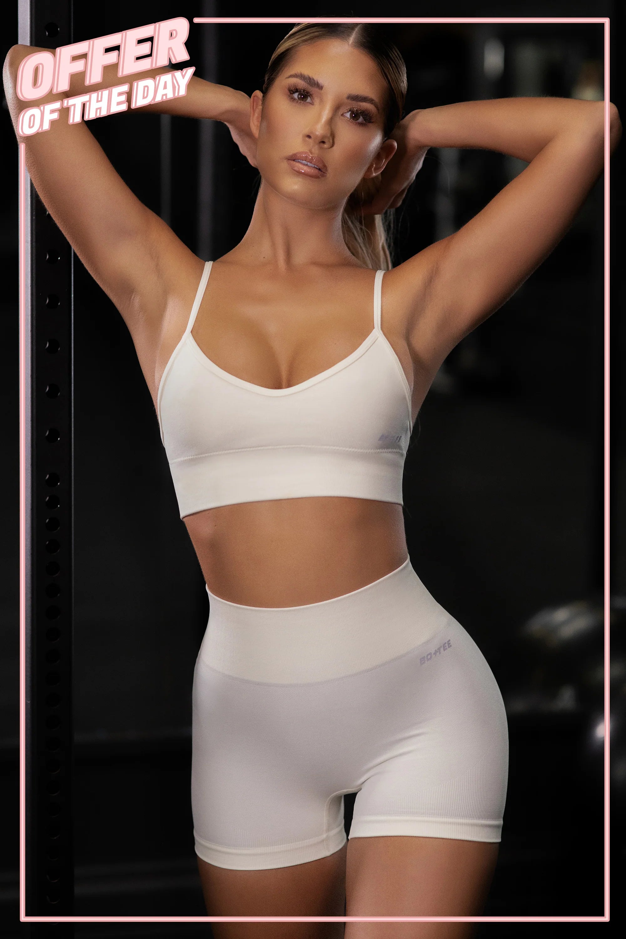 No Limits Seamless High Waisted Shorts in Cream