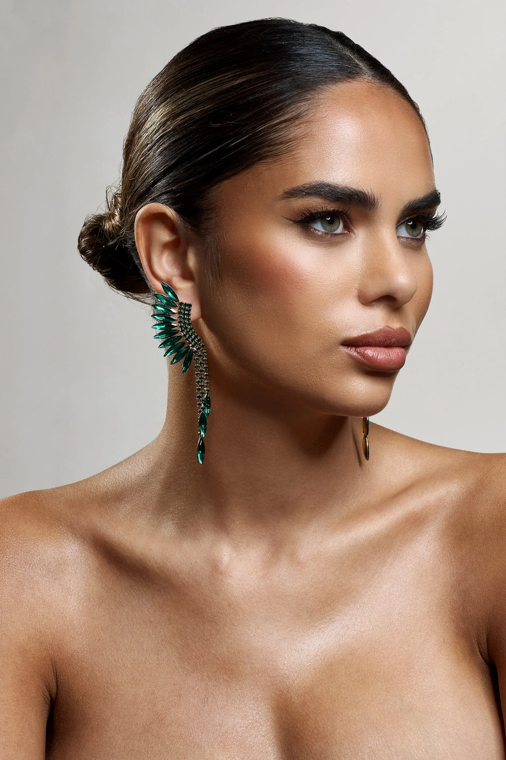 Mardi | Green & Gold Statement Dangle Earrings