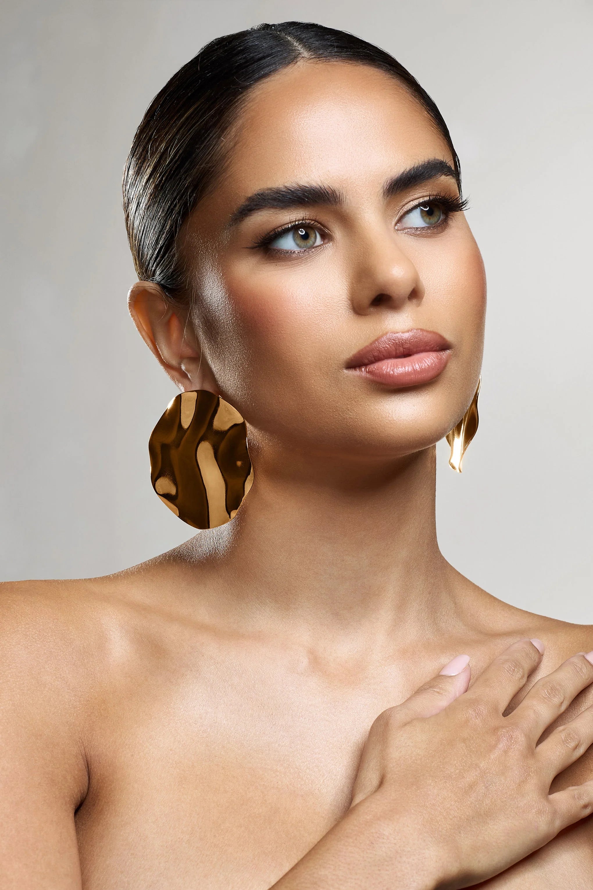My Mirage | Gold Abstract Circle Earrings