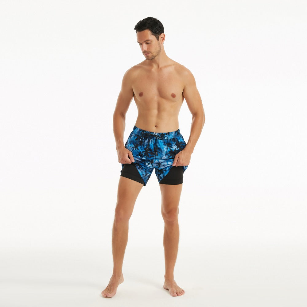Moonlight Jungle – Compression Liner Hybrid Shorts