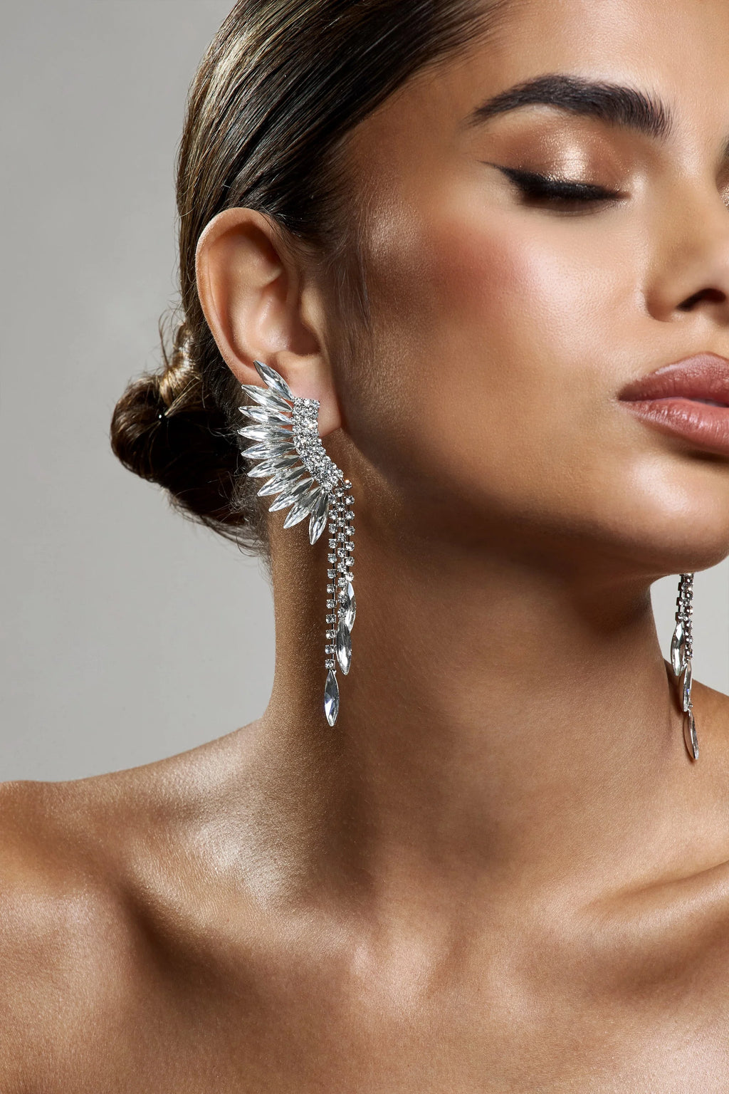 Mardi | Diamante & Silver Statement Dangle Earrings