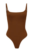 Soft Mesh Bodysuit in Chestnut