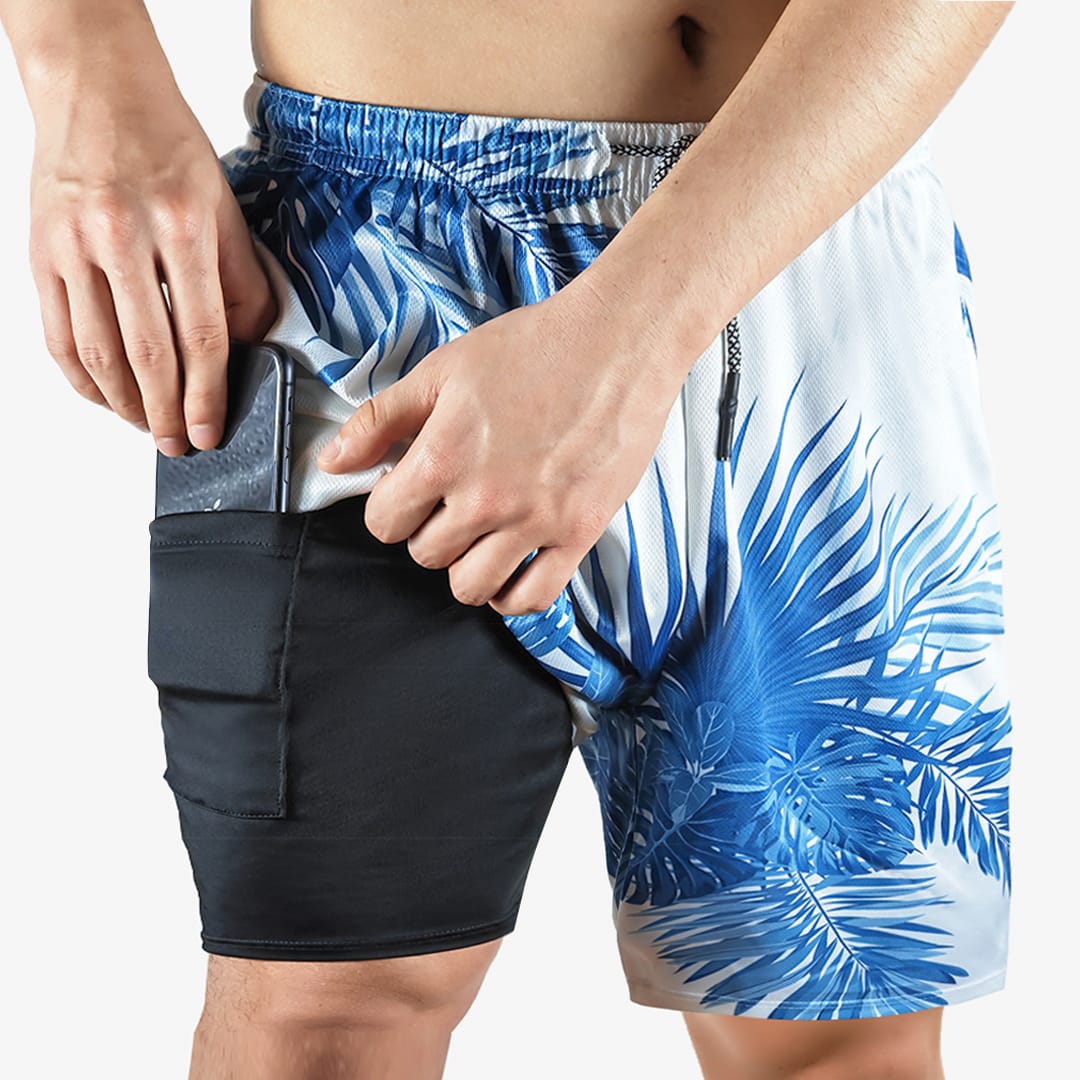 Coconut Tree – Compression Liner Hybrid Shorts