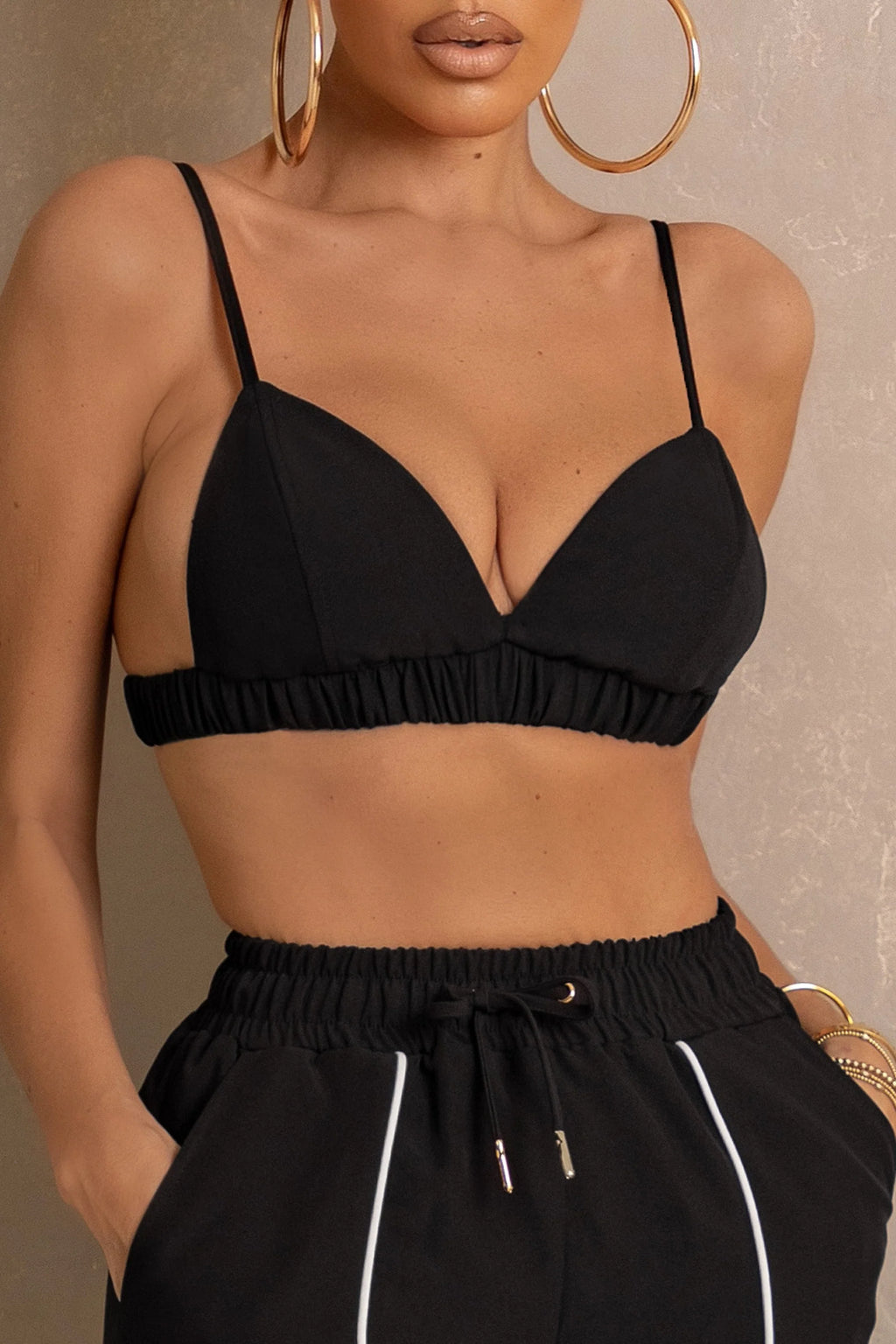 Hot Topic | Black Elasticated Bralet