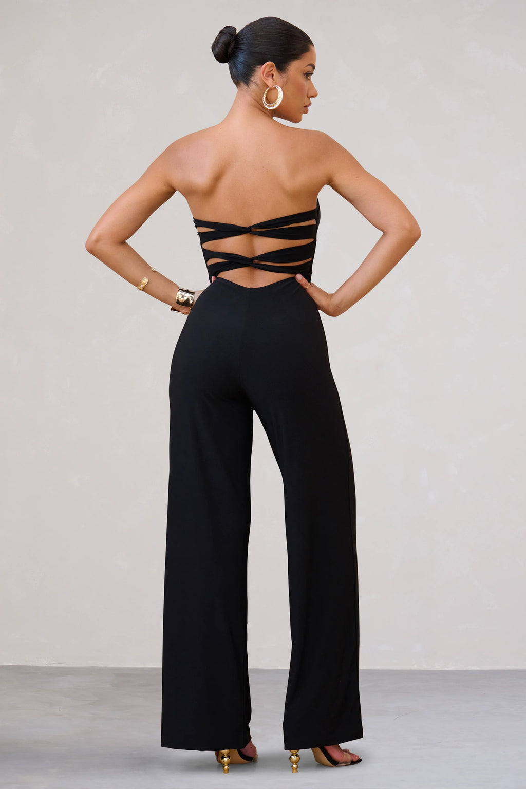 Janon | Black Sweetheart Bandeau Jumpsuit