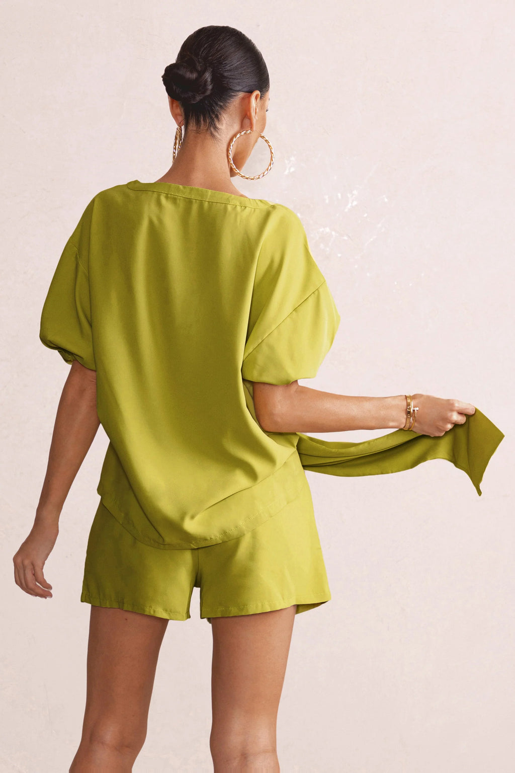 Watch Me | Lime Green Dipped Hem T-Shirt
