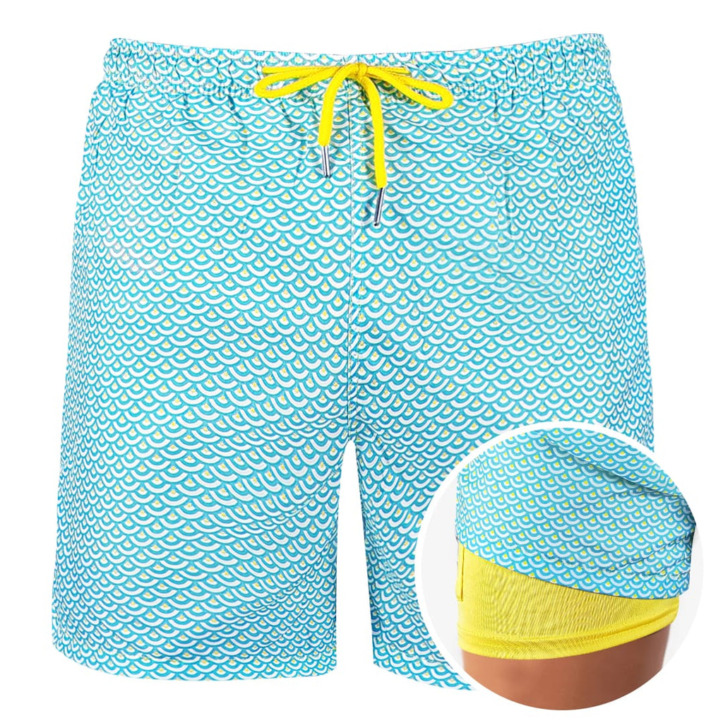 Blue Paradise - 6 Mid-Length Hybrid Shorts