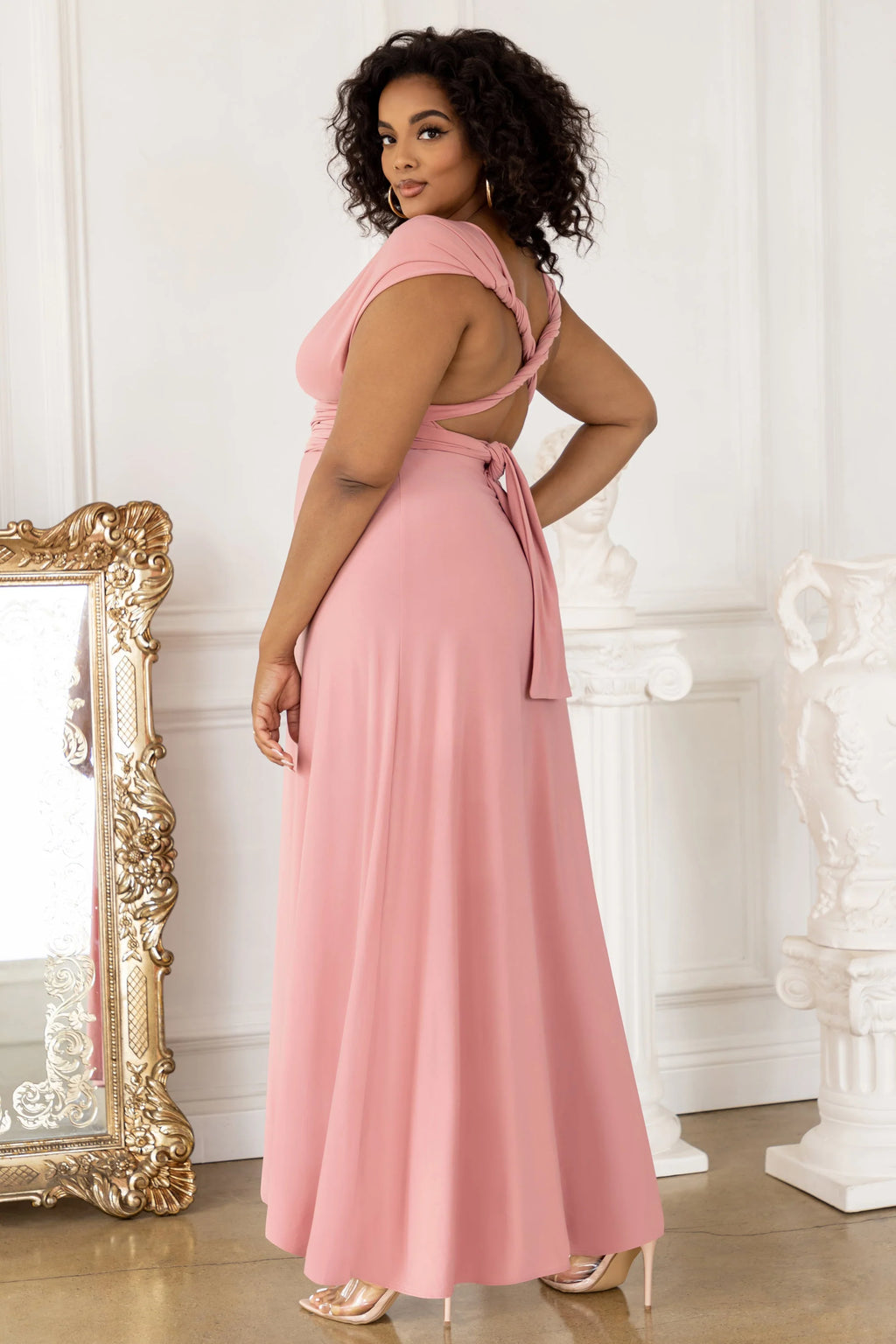 One Of A Kind | Plus Blush Multiway Maxi Dress
