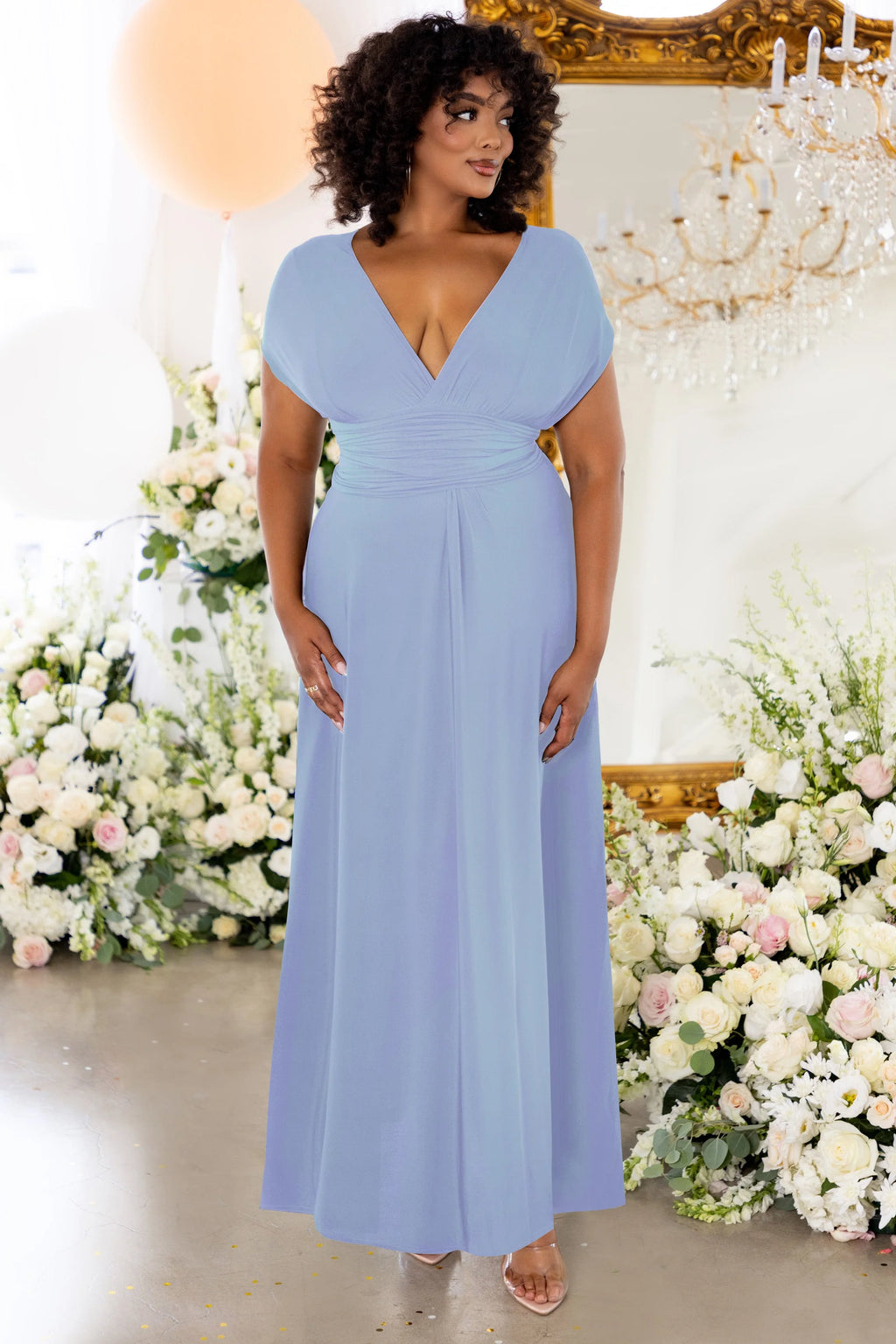 One Of A Kind | Plus Blue Multiway Maxi Dress