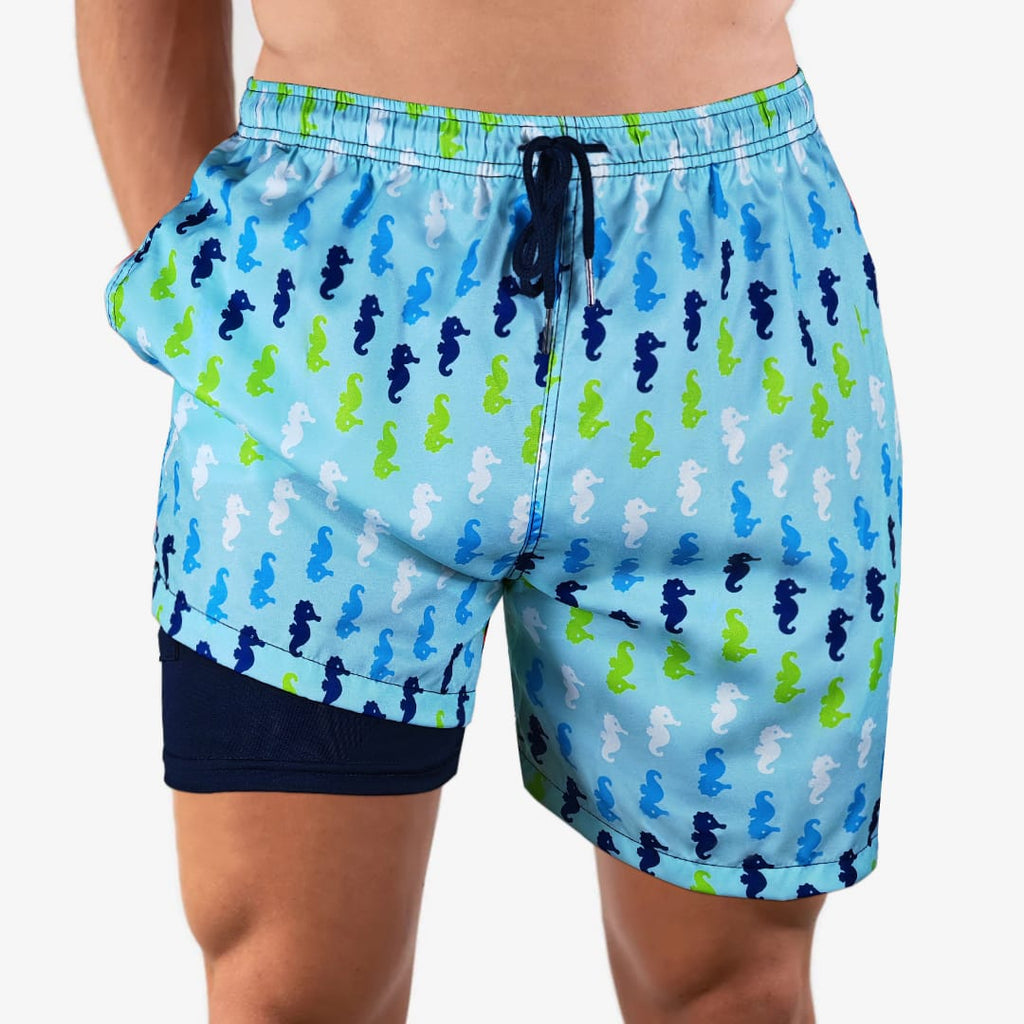 Hippocampus Crush - 6 Mid-Length Hybrid Shorts