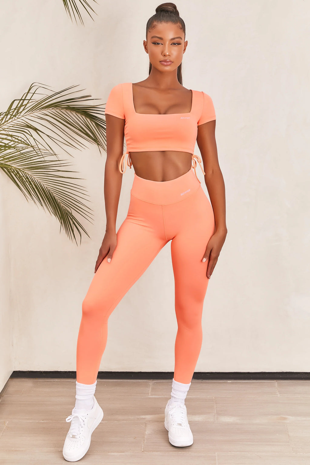 Potential Petite Slinky Full Length Leggings in Orange
