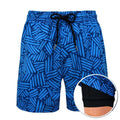 Blue Geometric – Compression Liner Hybrid Shorts