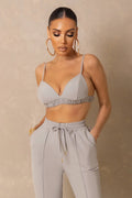 Hot Topic | Dove Grey Elasticated Bralet