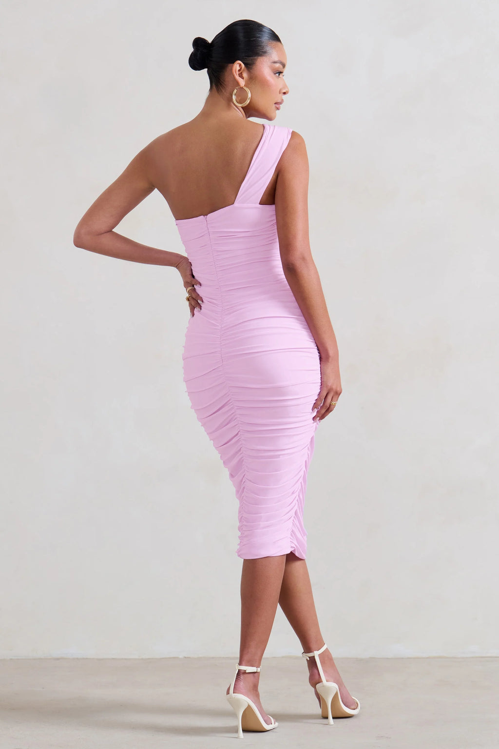 Contour | Lilac Maternity One Shoulder Bodycon Midi Dress