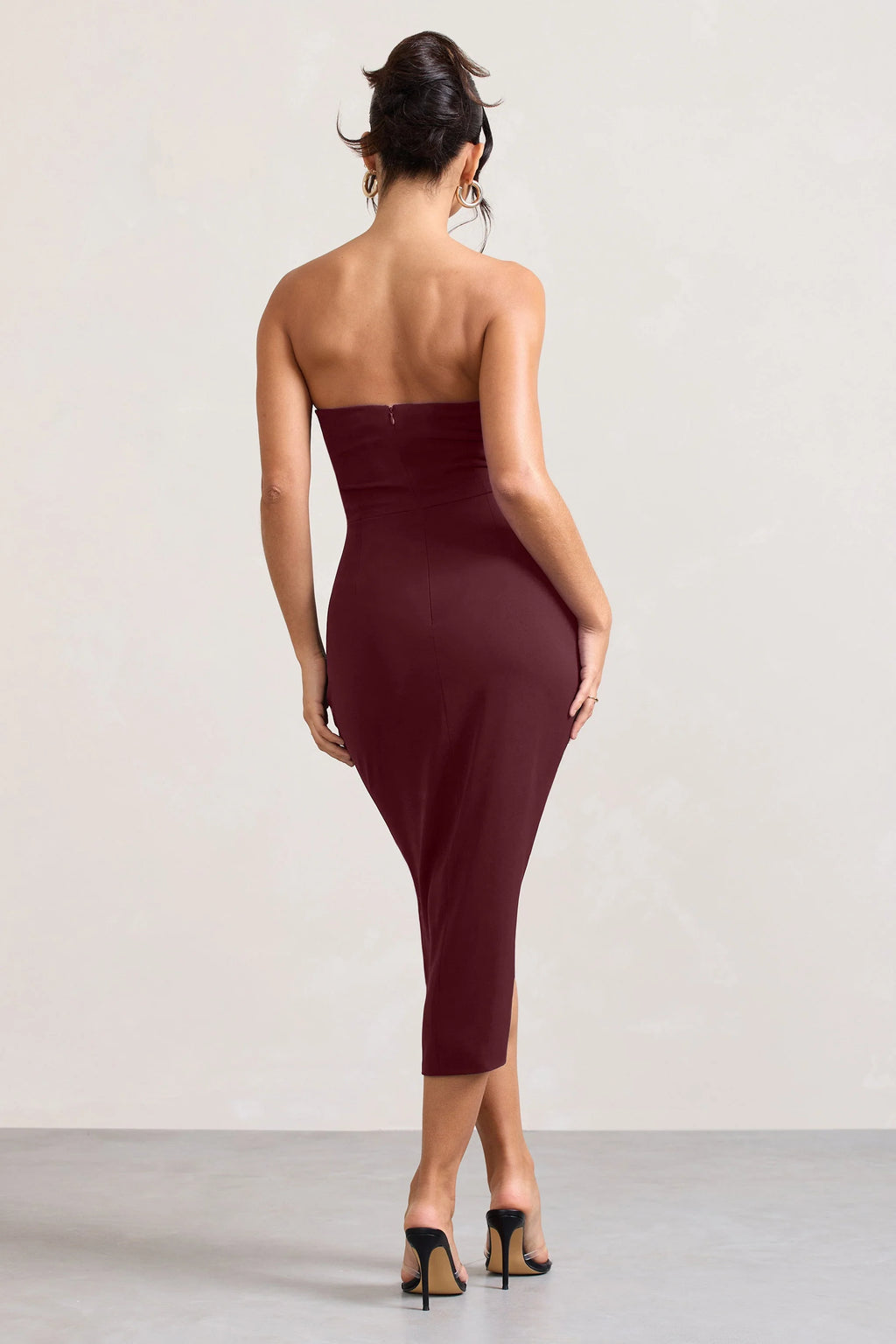 Soulmate | Plum Bandeau Midi dress