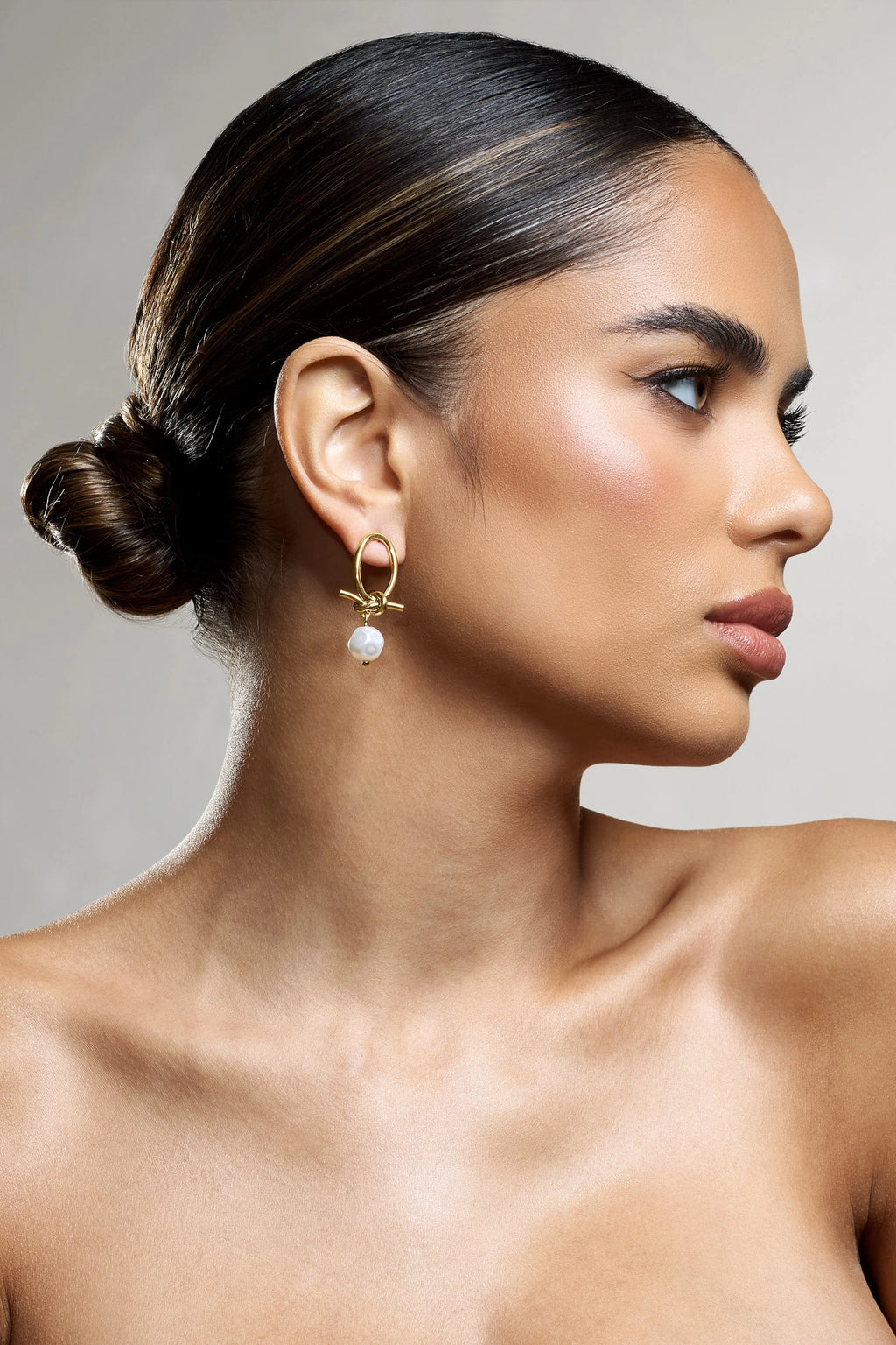 Ivory | Gold Pearl Dangle Earrings