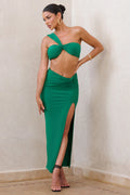Tender Kiss | Green Knot Split Maxi Skirt
