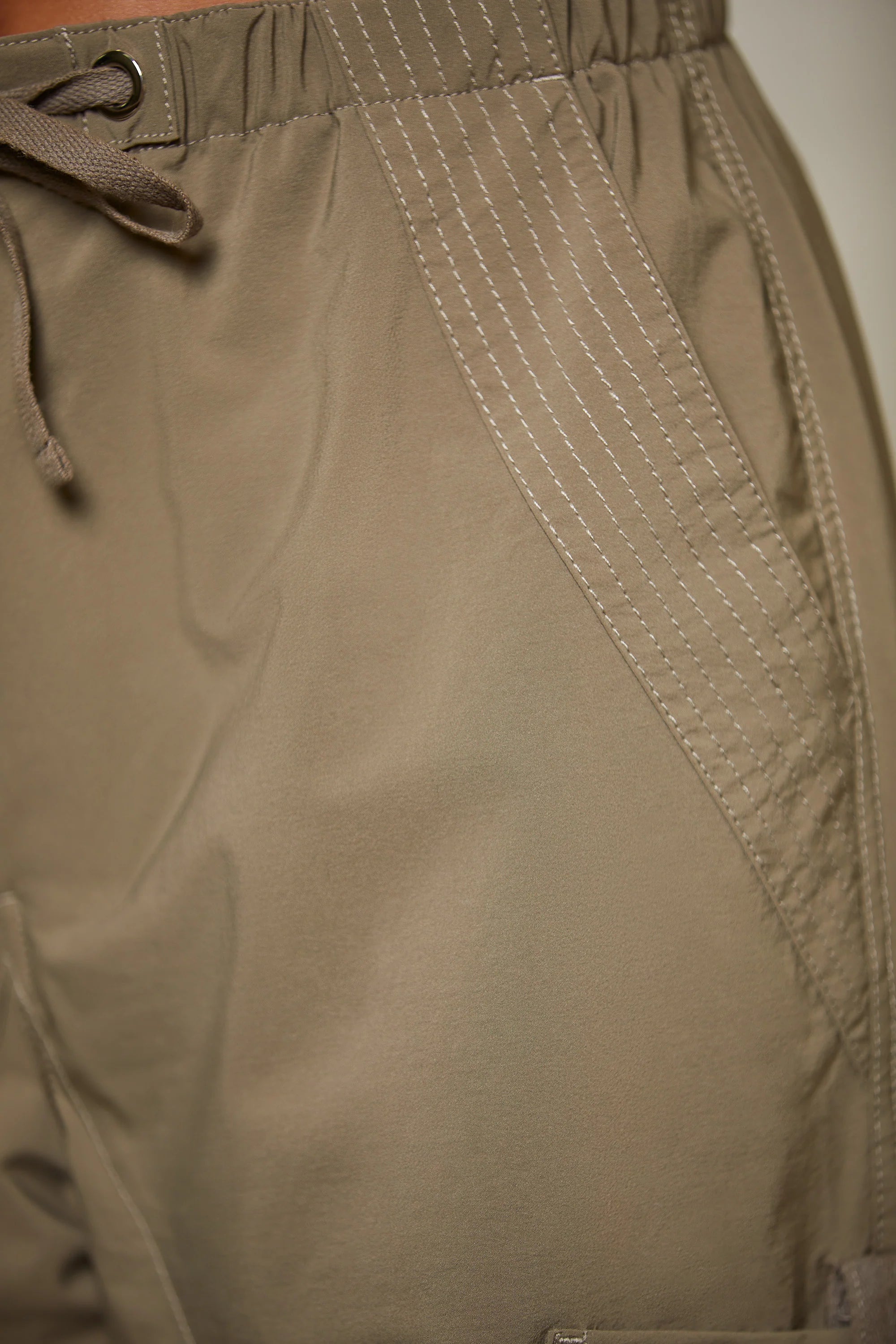 Tall Wide Leg Cargo Trousers in Green