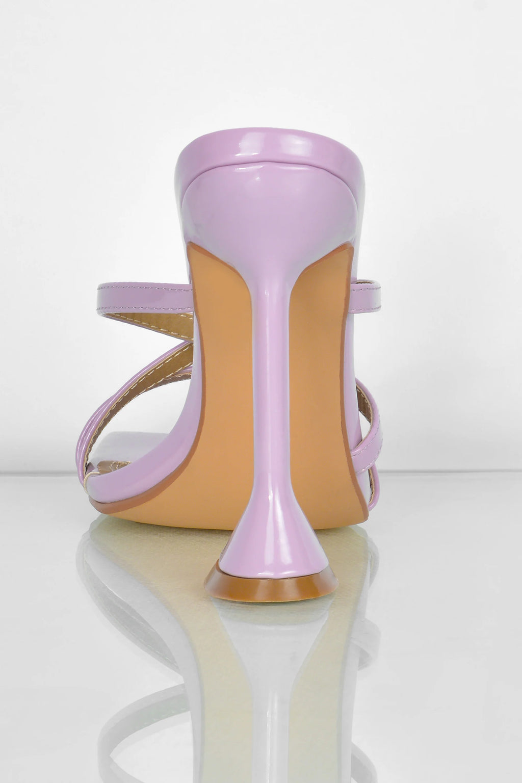 Cross My Path Strappy Mule Heels in Lilac