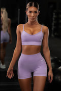 No Limits Seamless High Waisted Shorts in Lilac